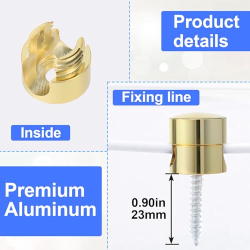 6 Sets Charger Holders for Cords (6 Sets / Gold)