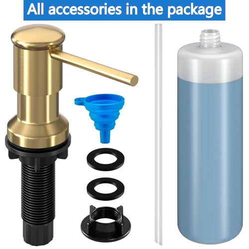 Dish Soap Dispenser (Gold / With Bottle)