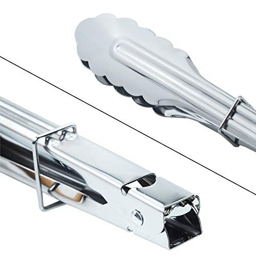 Extra Long Stainless Steel Cooking Grilling Tongs (14" 14" 14")