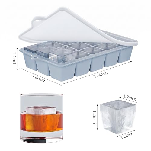 Silicone Ice Cube Tray 2 Pack (Blue / Ice Cube Tray 2 Pack)