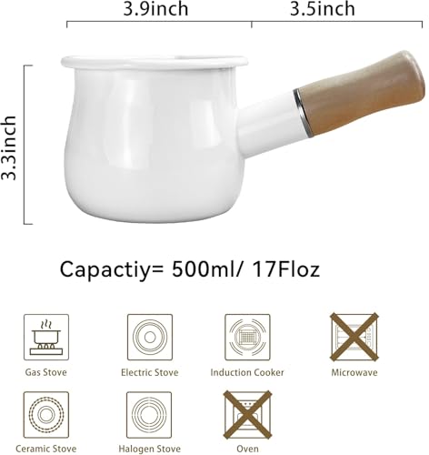 Enamel Milk Pot (White)