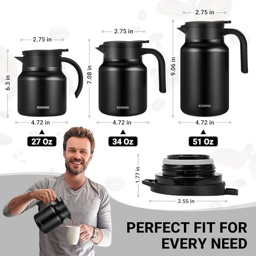 Insulated Coffee Carafe (Black / 34 Ounces)