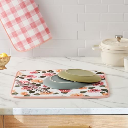 Dish Drying Mats 2 Pack (18''X24'' / Cottage Floral)