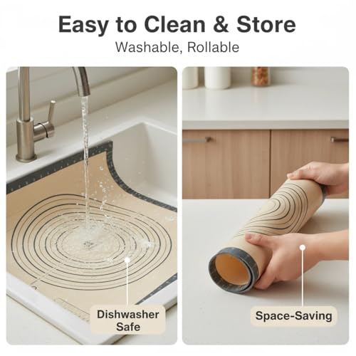 Silicone Baking Pastry Dough Mat (16"W x 26"L)