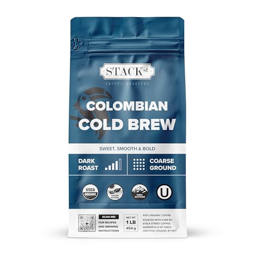 Organic Cold Brew Coffee Coarse Ground 1 LB (16 Ounce (Pack of 1))