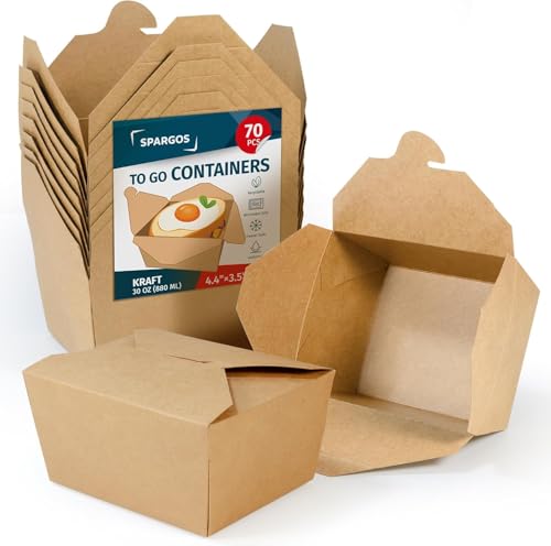 Takeout Storage Containers (Kraft 30oz 70pack)