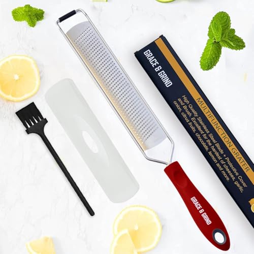 DESIGNED BY CHEFS ~ Premium Lemon Zester Grater With Perfectly Angled Teeth ~ Ideal for Citrus