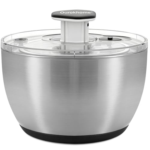 6.3 QT Stainless Steel Salad Spinner (6.3 QT)