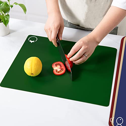 Plastic Flexible Cutting Boards for Kitchen Set of 4 (Multi Color - Large - 4)