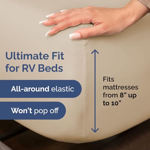 Short Queen Size 4 Piece Bed Sheet Set (12 - Cream / Short Queen)
