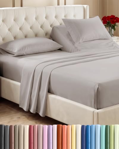 Flex Top Split Head King 4 Piece Sheet Set (03 - Light Grey / Split Head/Flex Top)