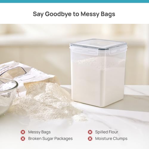 5 PCS Flour and Sugar Storage Container Sets for Regular Bakers (5 Pack)
