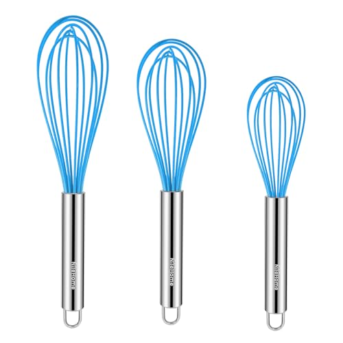 3 Pack Stainless Steel Whisk Set (Blue / 3 Piece)