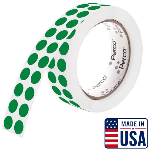 Green Round Circle Dot Sticker 1 (Green - Dark / 0.5 Inch)