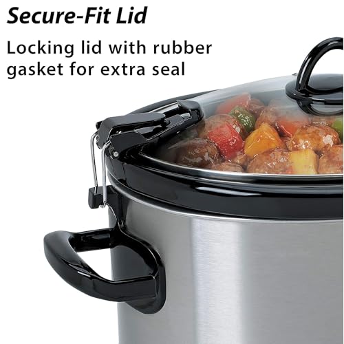 Cook N Carry Oval Manual Portable Slow Cooker (6 Quarts / Stainless)