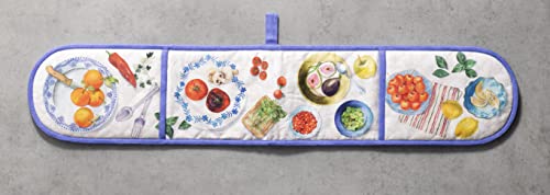 Double Oven Mitts 100% Cotton Double Oven Glove (078 - Gourmand / 7" x 35" (Double Oven Mitt))