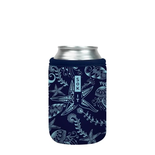 CanSok Sleeve for Beer & Soda Insulated Neoprene Cover (Ocean Oasis / 12oz Can Sleeve)