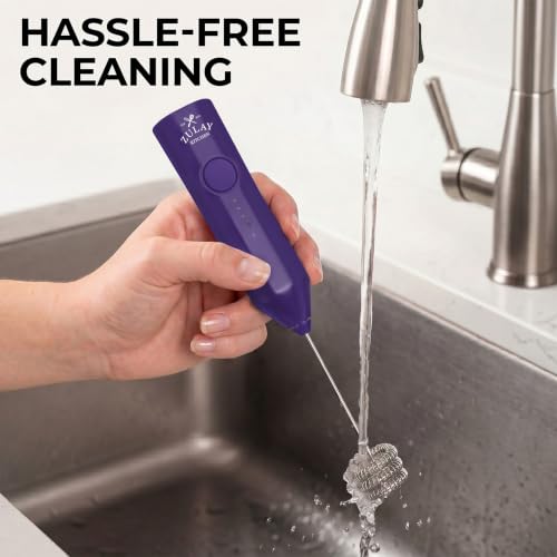 Rechargeable Milk Frother Handheld (ZK Dynamic Tornado Purple / Rechargeable Z1 Motor Max)