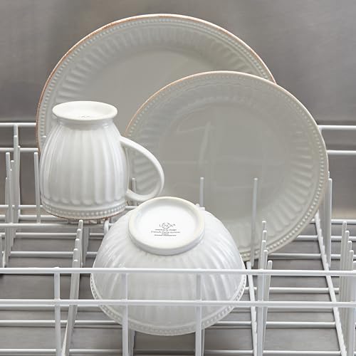 White French Perle Groove 4Pc Place Setting (4-Piece Place Setting)