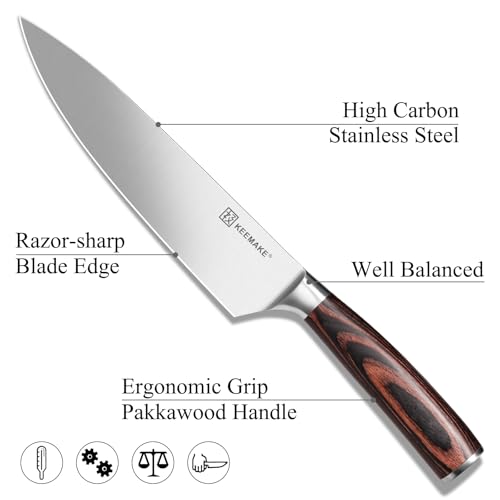 Kitchen Knife Set of 5 (Brown 5pcs)