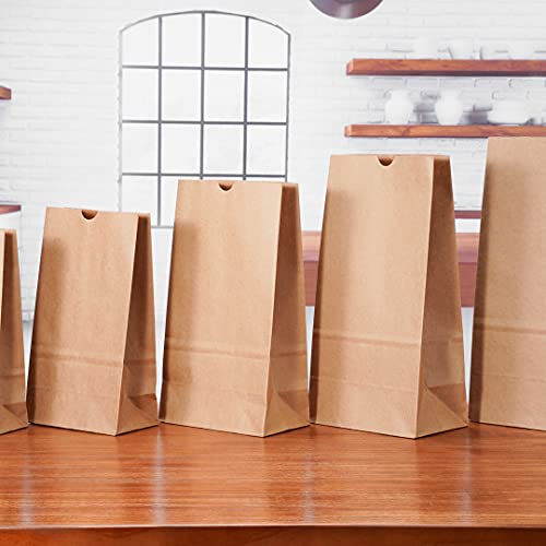 Bag Tek 2 LB Disposable Lunch Bags 100 Sturdy Take Out Bags (2 lb / Kraft)
