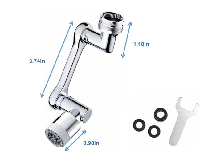1080° Swivel Robotic Arm Faucet Extender Universal Sink Tap Aerator