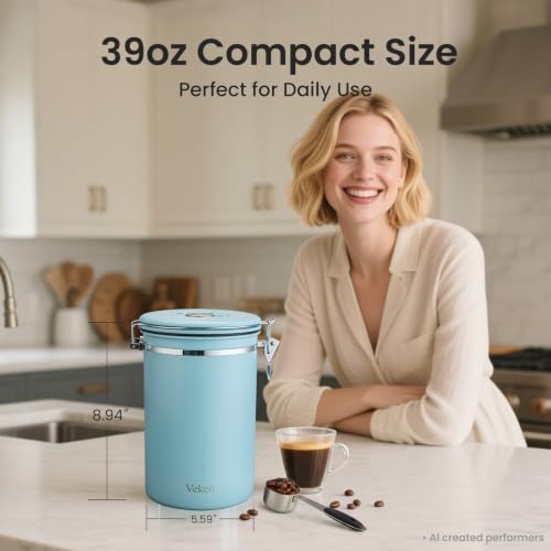 Coffee Canister (Light Blue / 39 oz)