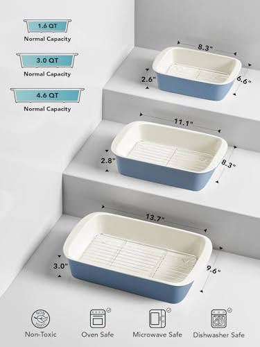 Ceramic Casserole Dishes for Oven with 304 Racks