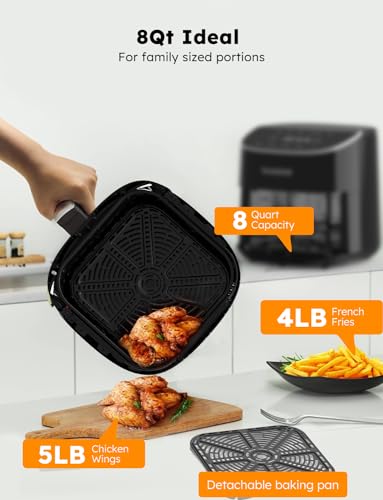 Brio Plus 8 Qt Air Fryer (Black)