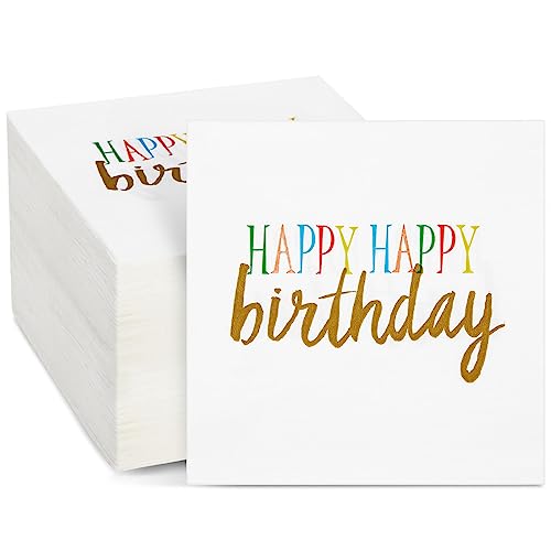 Happy Birthday Napkins (100 Pack)