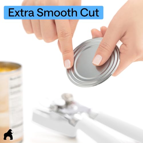 Upgraded Model Stainless Steel Manual Can Opener (White)