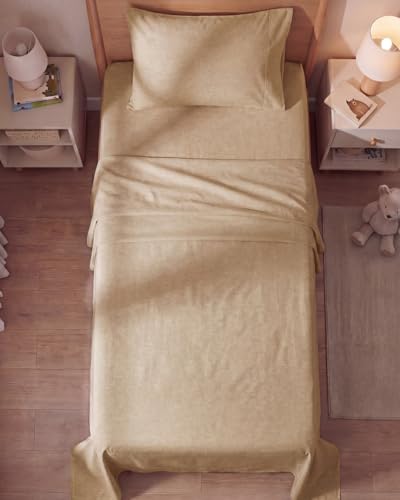 Twin Size 3 Piece Sheet Set (37 - Heathered Tan / Twin)