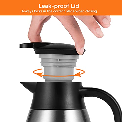 68 Oz Thermal Coffee Carafe (Silver / 68 Ounces)