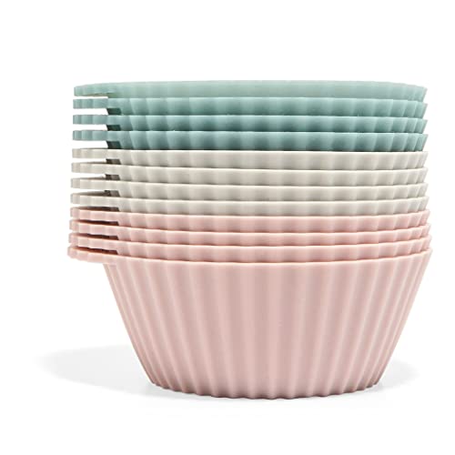 Reusable Silicone Baking Cups Silicone Muffin Liners for Cupcakes (Regular)