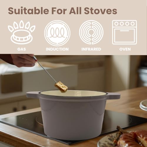 Cast Iron Fondue Set 15 (OrchidTint)