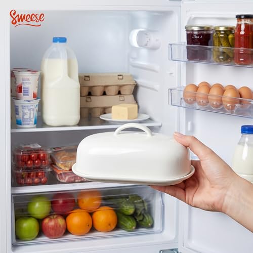 Ceramic Butter Dish with Lid (White)