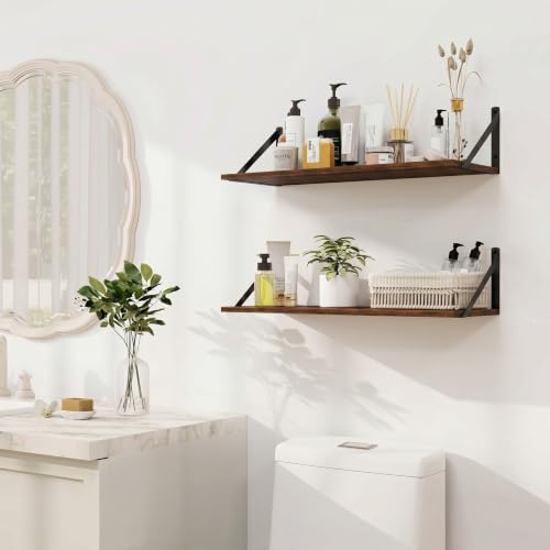 Black Deep Floating Shelves for Wall