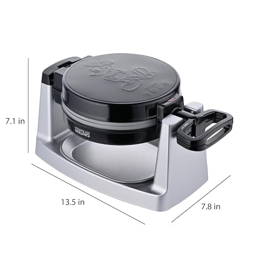 Mickey Mouse Waffle and Donut Maker with 3 Sets of Removable Nonstick Ceramic Plates (Black)