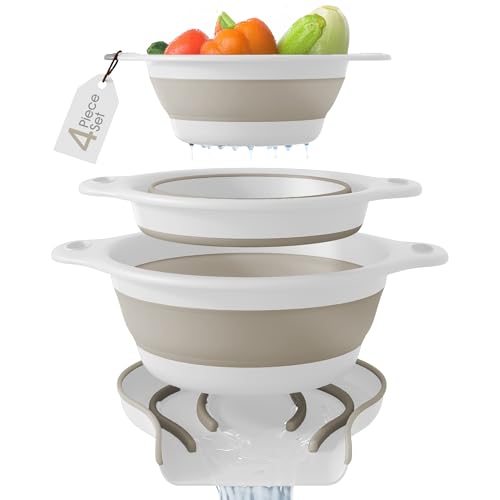 Collapsible Colanders (Beige)