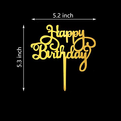 Happy Birthday Cake Topper for Birthday Party Decorations