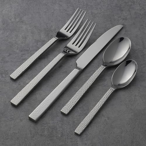 Chefs Table Hammered 45 Piece Everyday Flatware Set (Service for 8 / 45-Piece Flatware Set)
