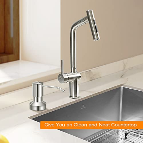 Sink Soap Dispenser for Kitchen Sink (Brushed Nickel)