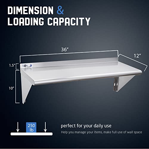 NSF Stainless Steel Shelf 12''x36'' (12"x36")