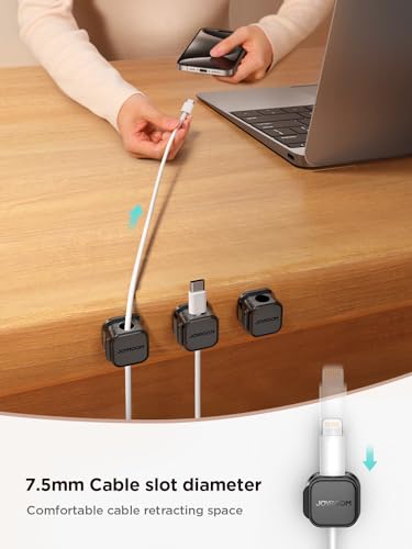 12 Pack Magnetic Cable Clip Cord Organizer Adhesive Wire Management (12-Pack)