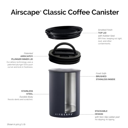Airscape Airless Coffee Storage (Matte Black / Small)