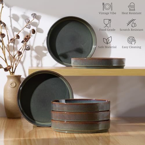 Pasta Bowls Set of 6 (Blackish Green)