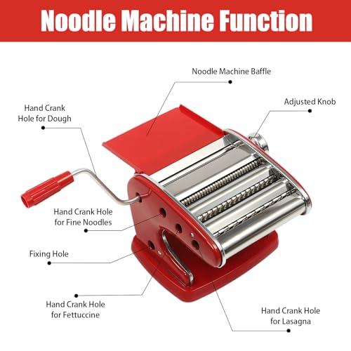 Pasta Maker Machine (Red pasta maker)