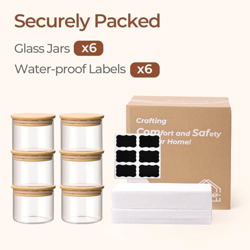 Glass Storage Containers with Lids 0.5 Qt (0.5 Qt x 6)