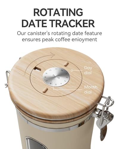 Coffee Canister with Window (Cream / 22 oz)