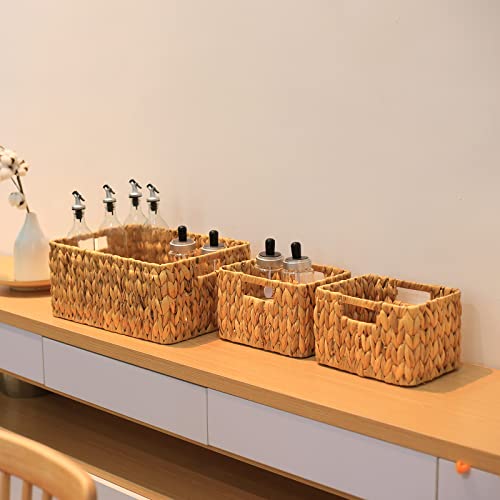 Water Hyacinth Storage Baskets (17 x 12.2 x 7.5 inches / Natural (Water Hyacinth))